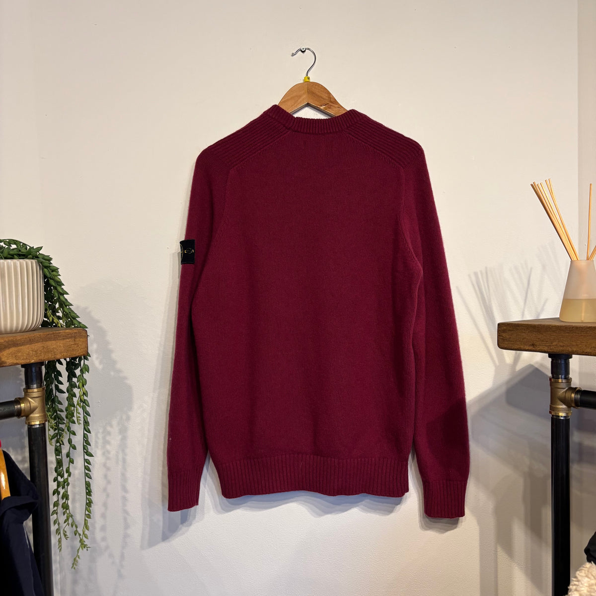 Stone Island A/W 2018 Pullover Knit Jumper Burgundy (Medium)