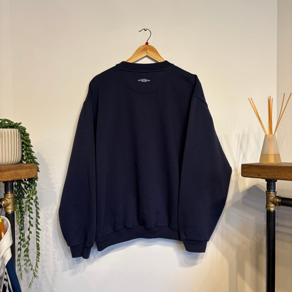Umbro Spellout Oversized Sweatshirt Navy (Large)