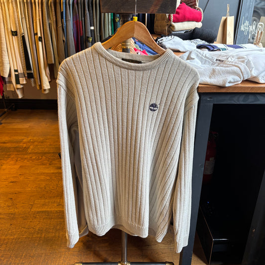 Timberland Weathergear Ribbed Pullover Knit Jumper Cream (Medium)