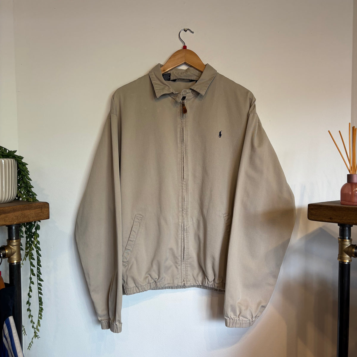 Ralph Lauren Harrington Zip Jacket Beige (Large)