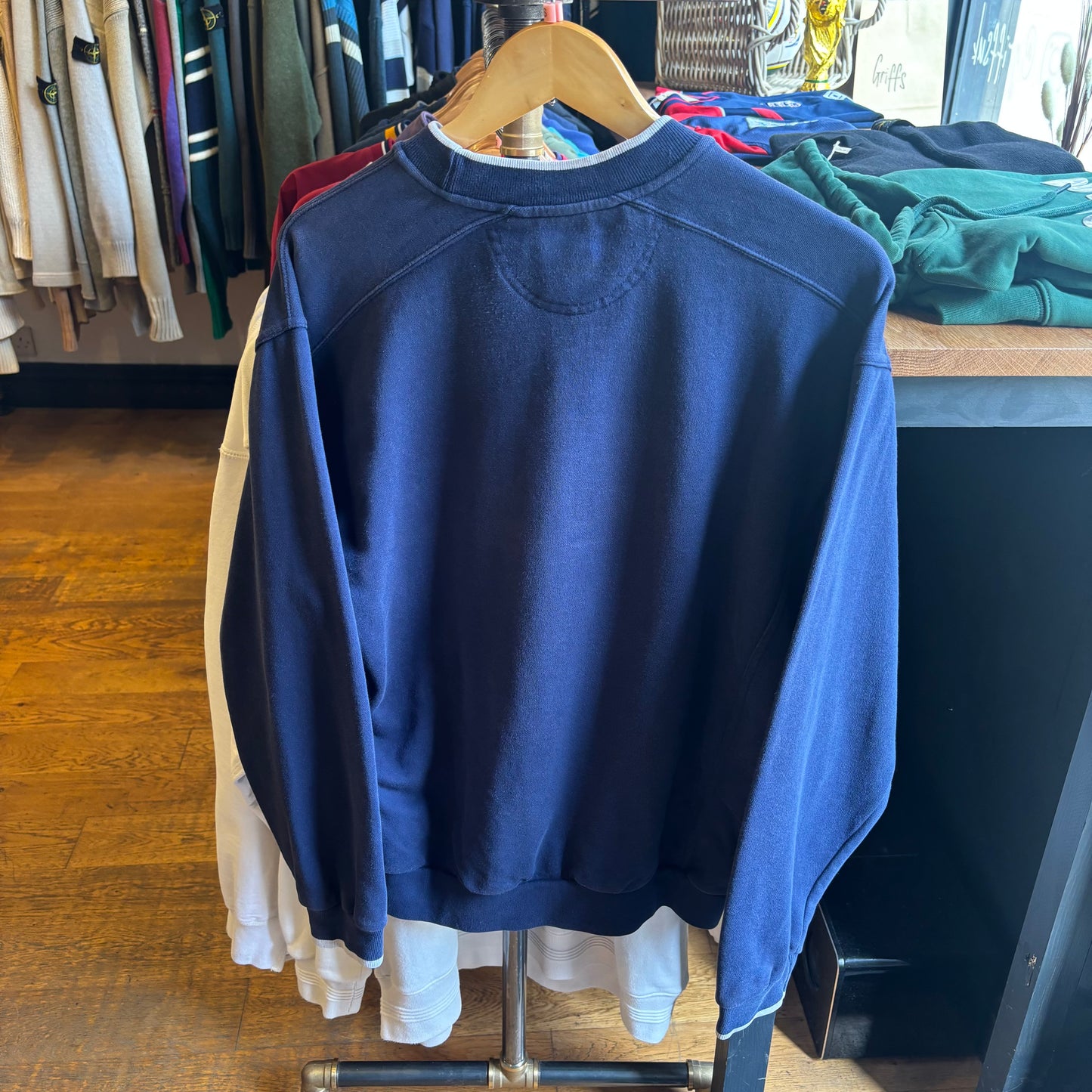 Nike 90s Centre Swoosh Oversized Sweatshirt Navy (Small)