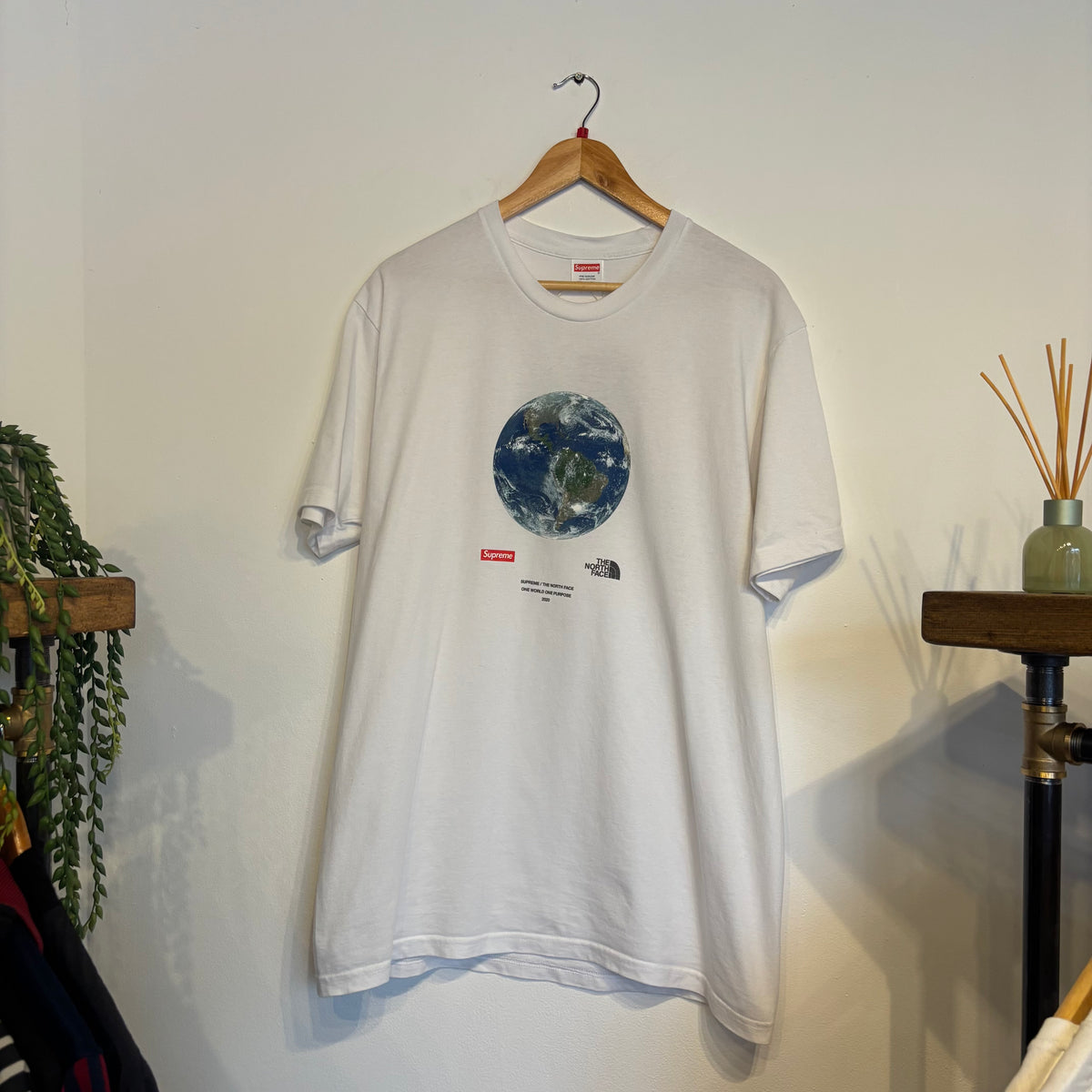 Supreme The North Face SS20 One World T-Shirt White (Large)