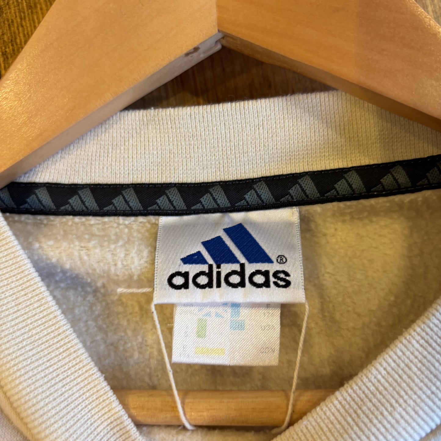 Adidas Spellout Oversized Sweatshirt Cream (Large)