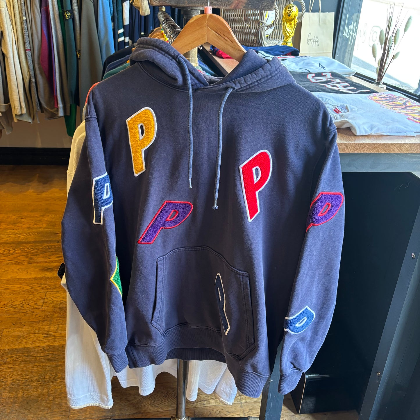 Palace FW19 Multiple P Hoodie Navy (Small)