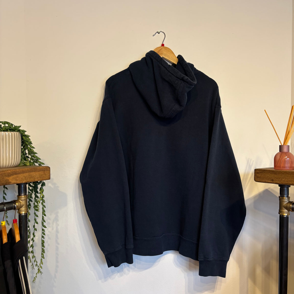 Supreme SS20 Reflective Cutout Hoodie Navy (Large)