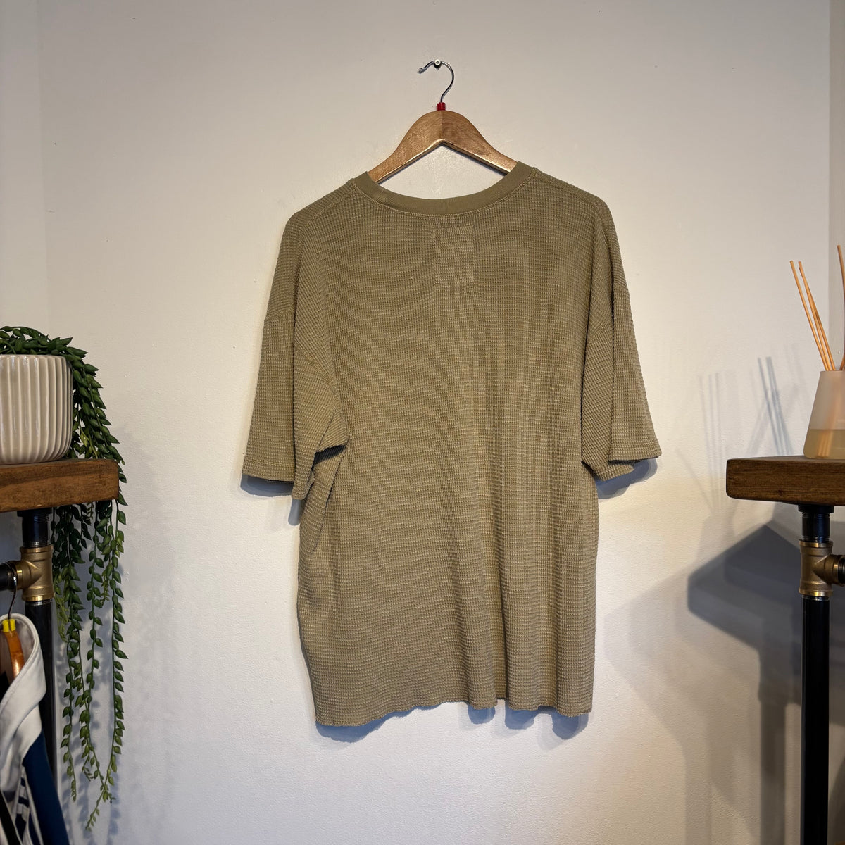 Stussy Waffle Knit T-Shirt Beige (Large)