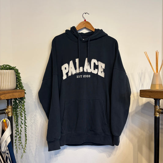 Palace FW21 Drop Shoulder Appliqué Hoodie Navy (Large)
