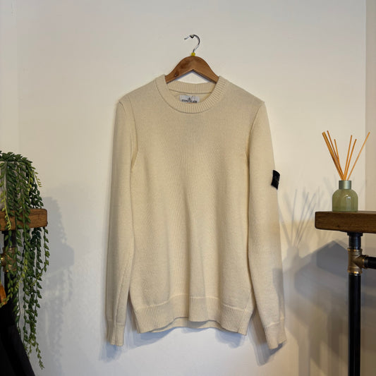 Stone Island A/W 2024 Pullover Knit Jumper Cream (Large)