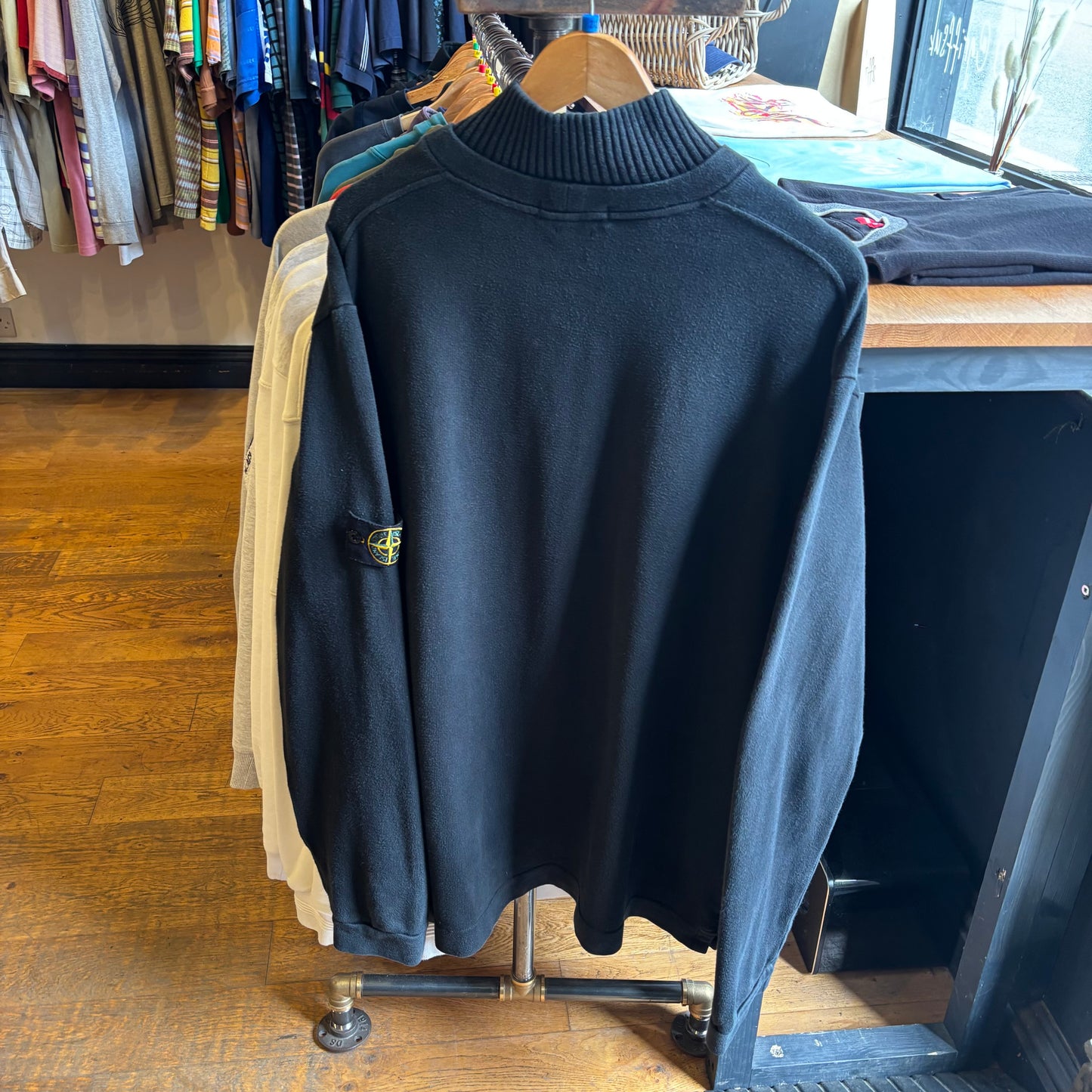 Stone Island A/W 2002 Collar Sweatshirt Black (XXL)