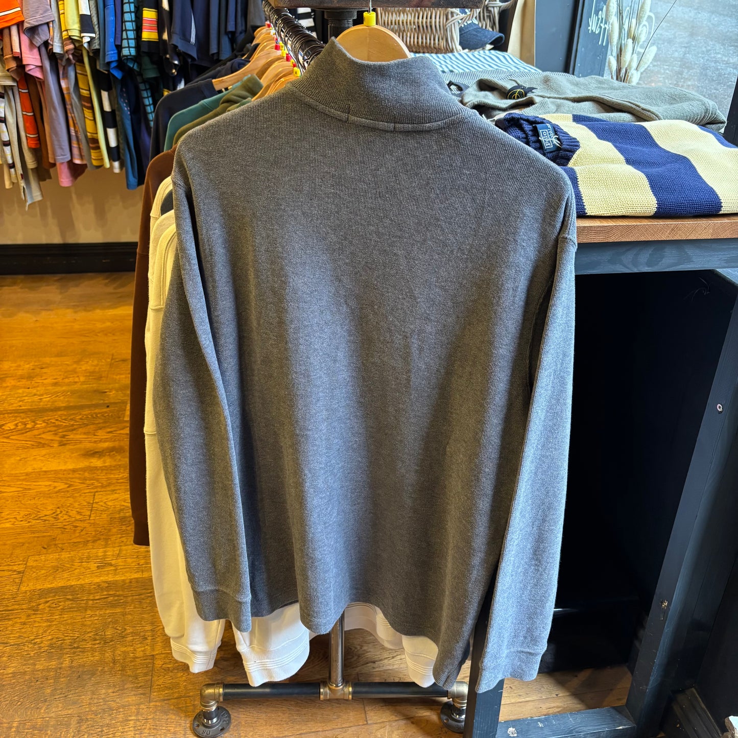 Ralph Lauren Quarter Zip Jumper Grey (Medium)