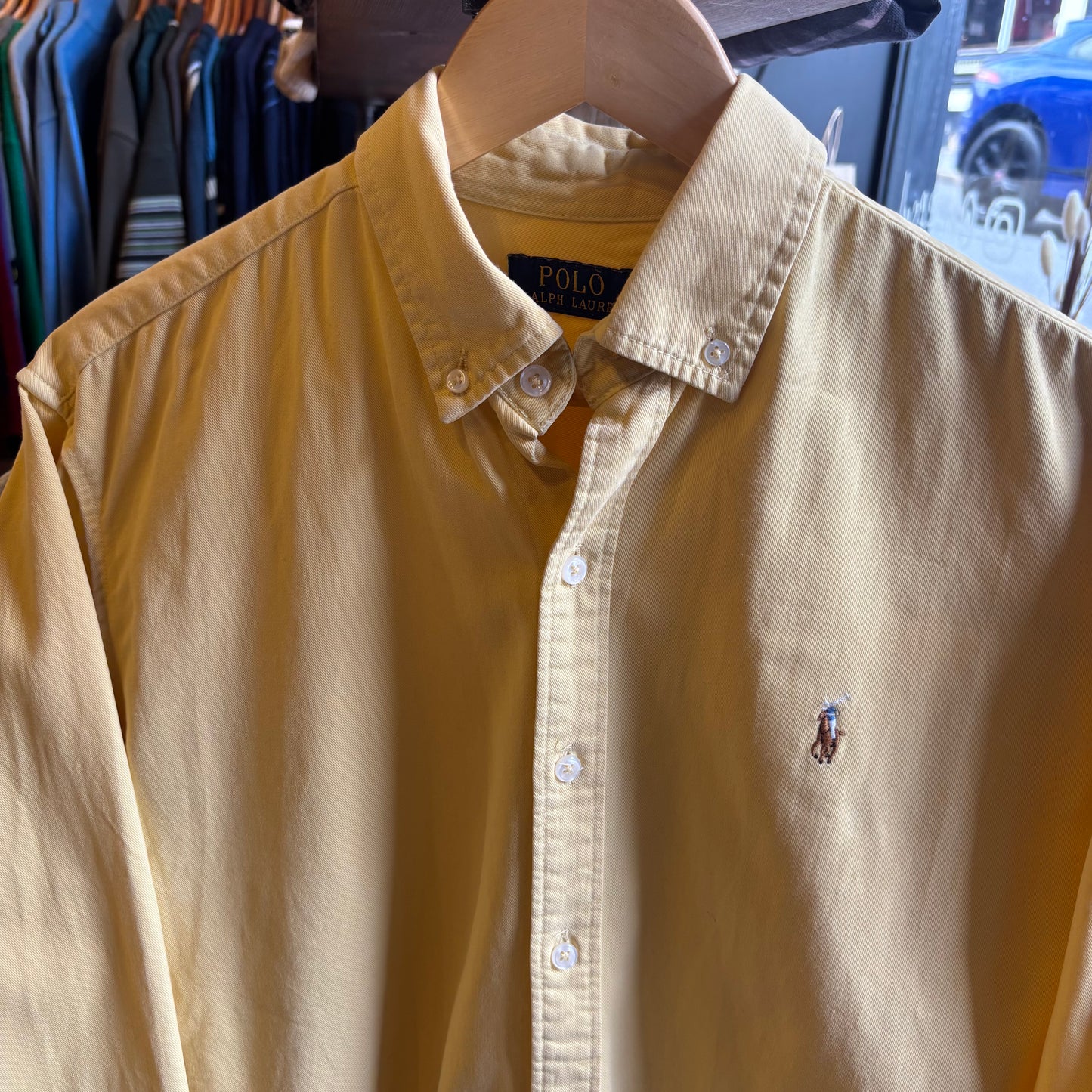 Ralph Lauren Longsleeve Button Up Shirt Yellow (Large)