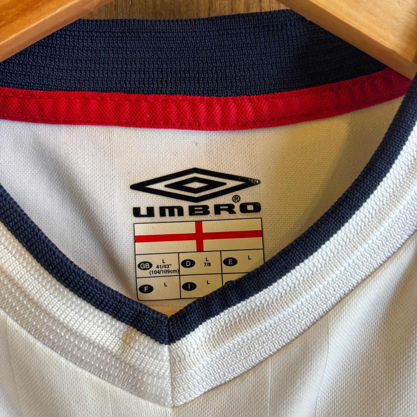 England Umbro 2001/03 Home Shirt White (Large)