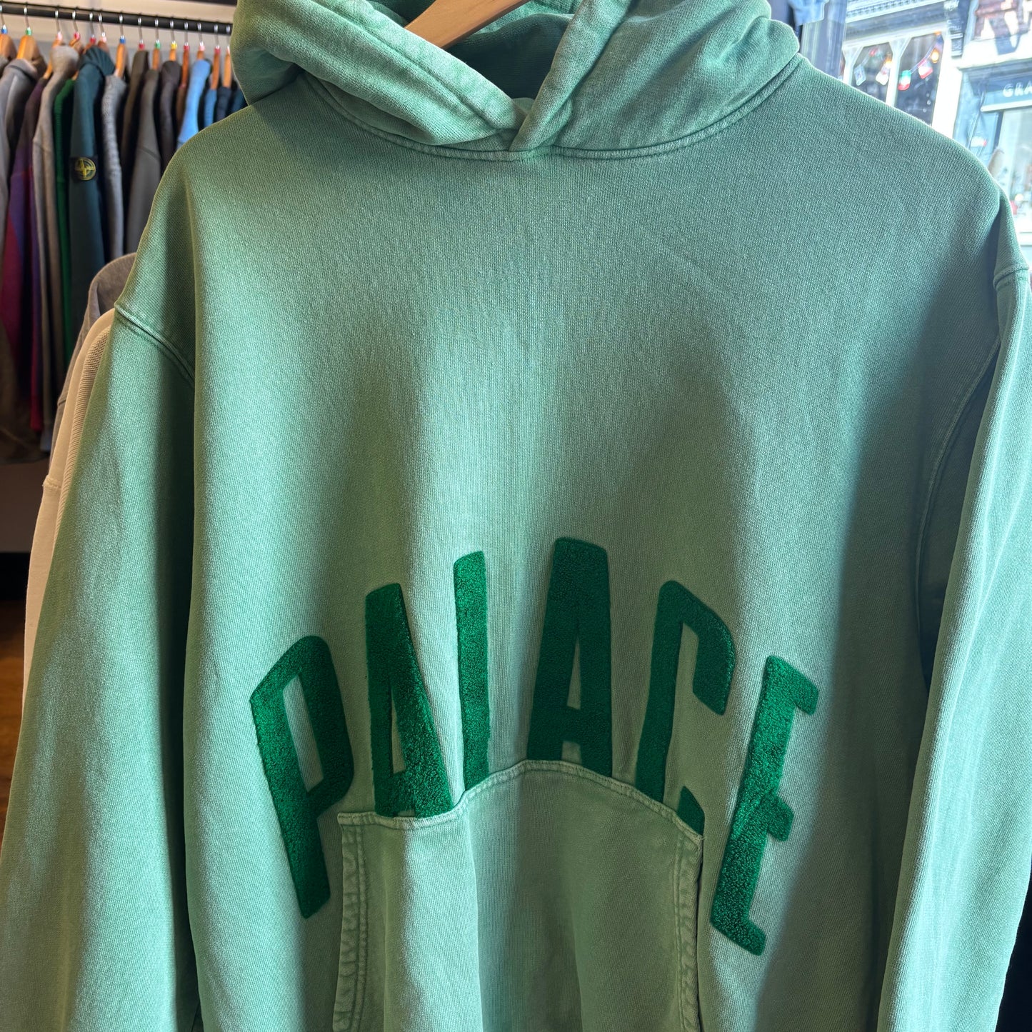 Palace SS24 League Hoodie Green (Large)