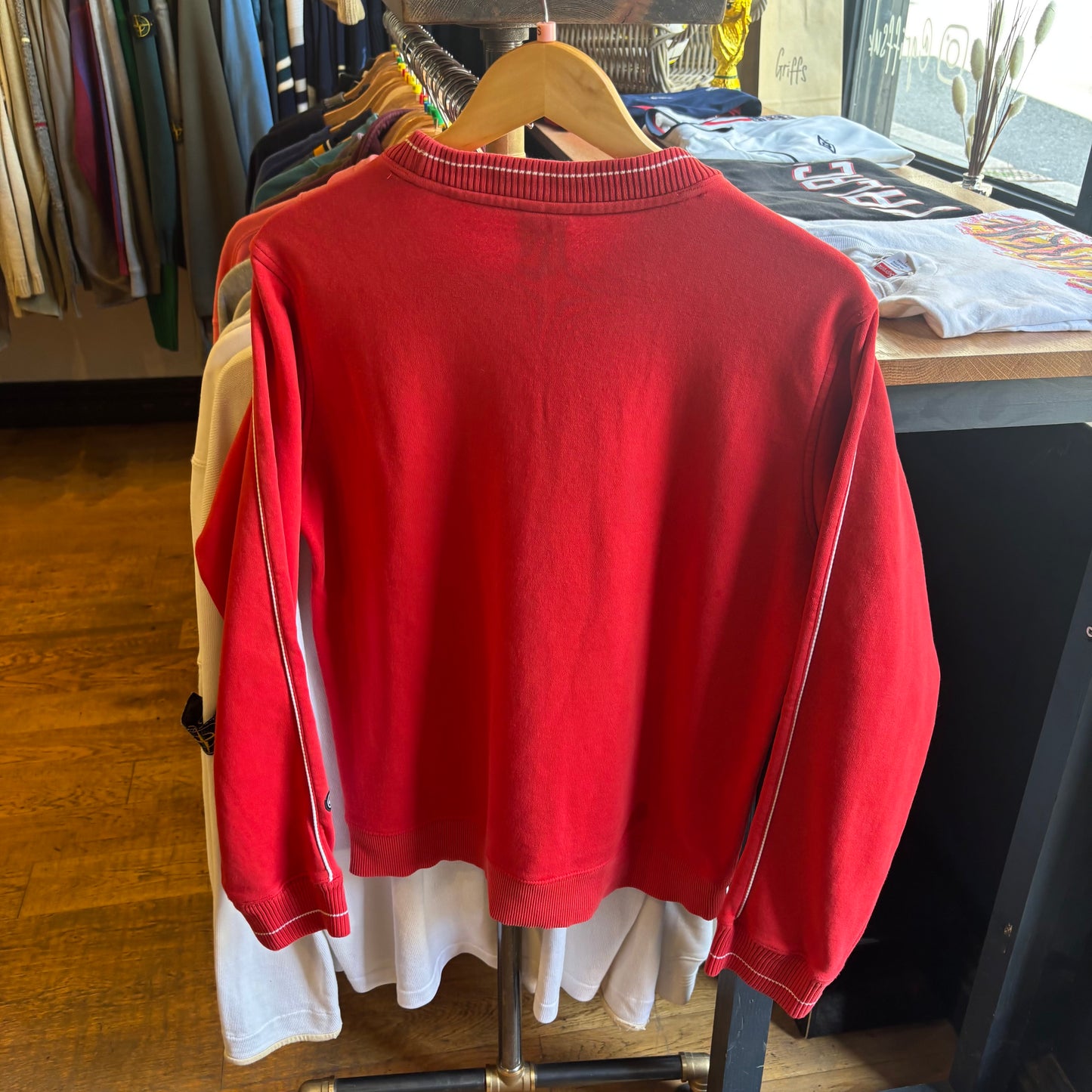 Nike Spellout Oversized Sweatshirt Red (Small)
