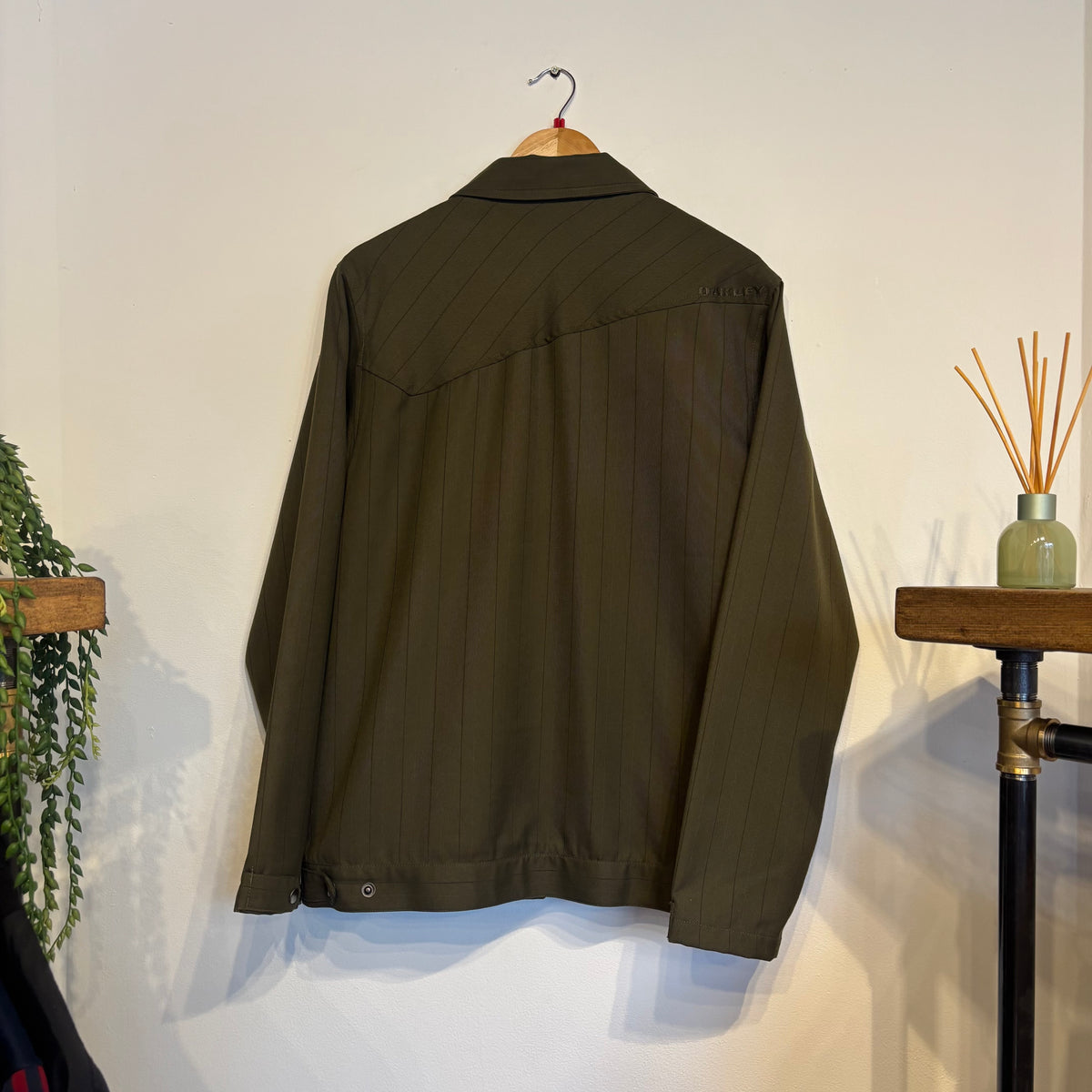 Oakley Pinstripe Harrington Jacket Green (Large)