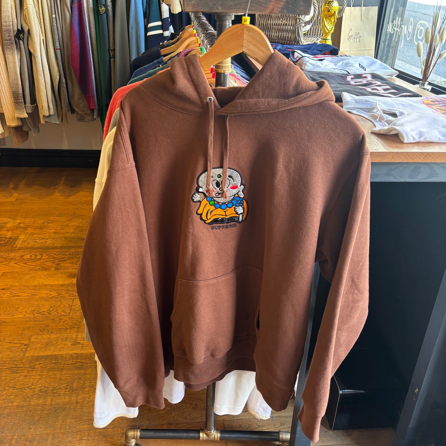 Supreme SS23 AOI Buddha Hoodie Brown (Medium)