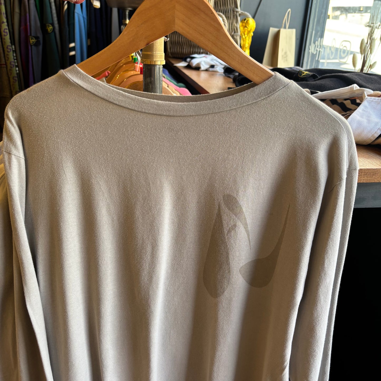 Armani Jeans Longsleeve T-Shirt Beige (Small)