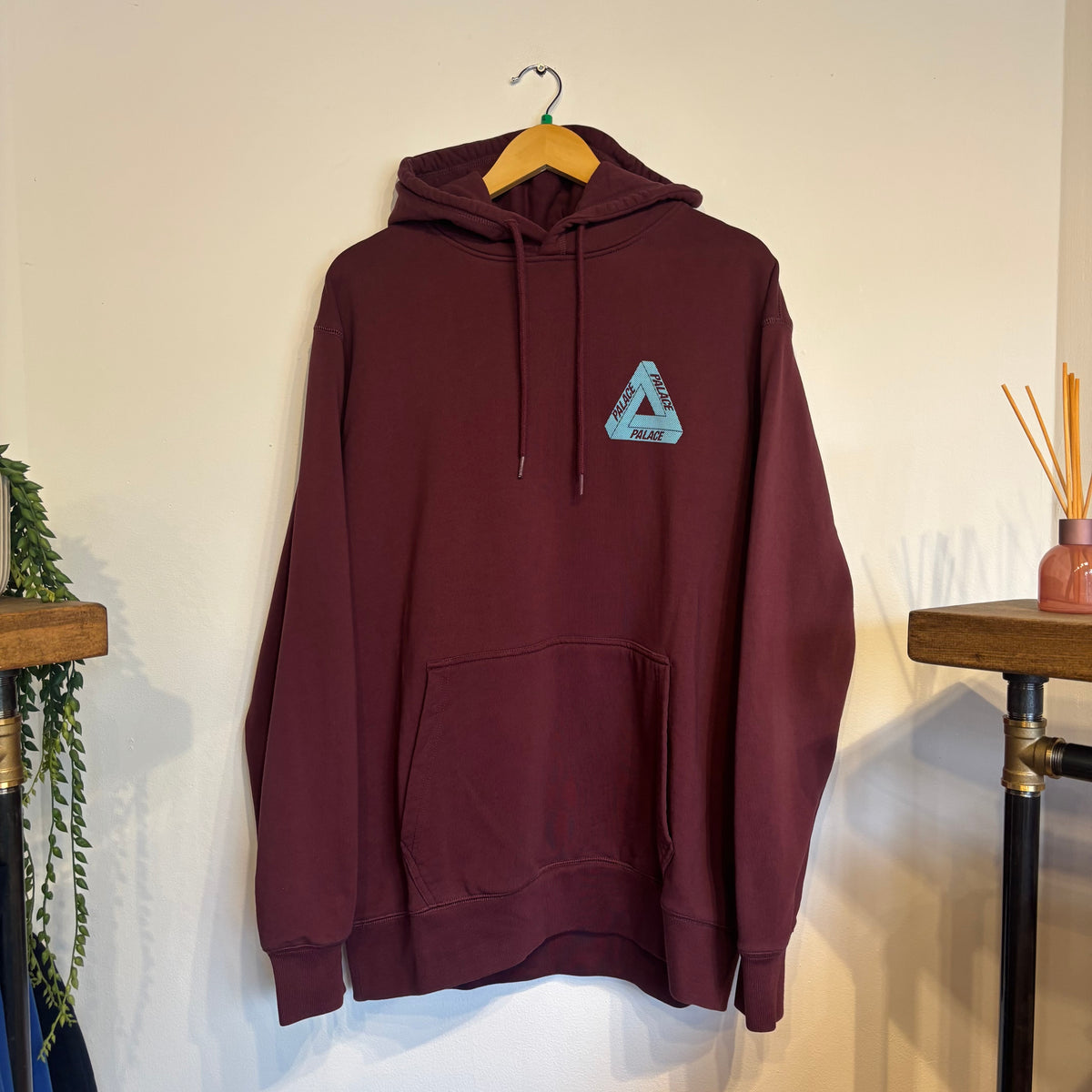 Palace SS22 Tri Mesh Hoodie Port Burgundy (XL)
