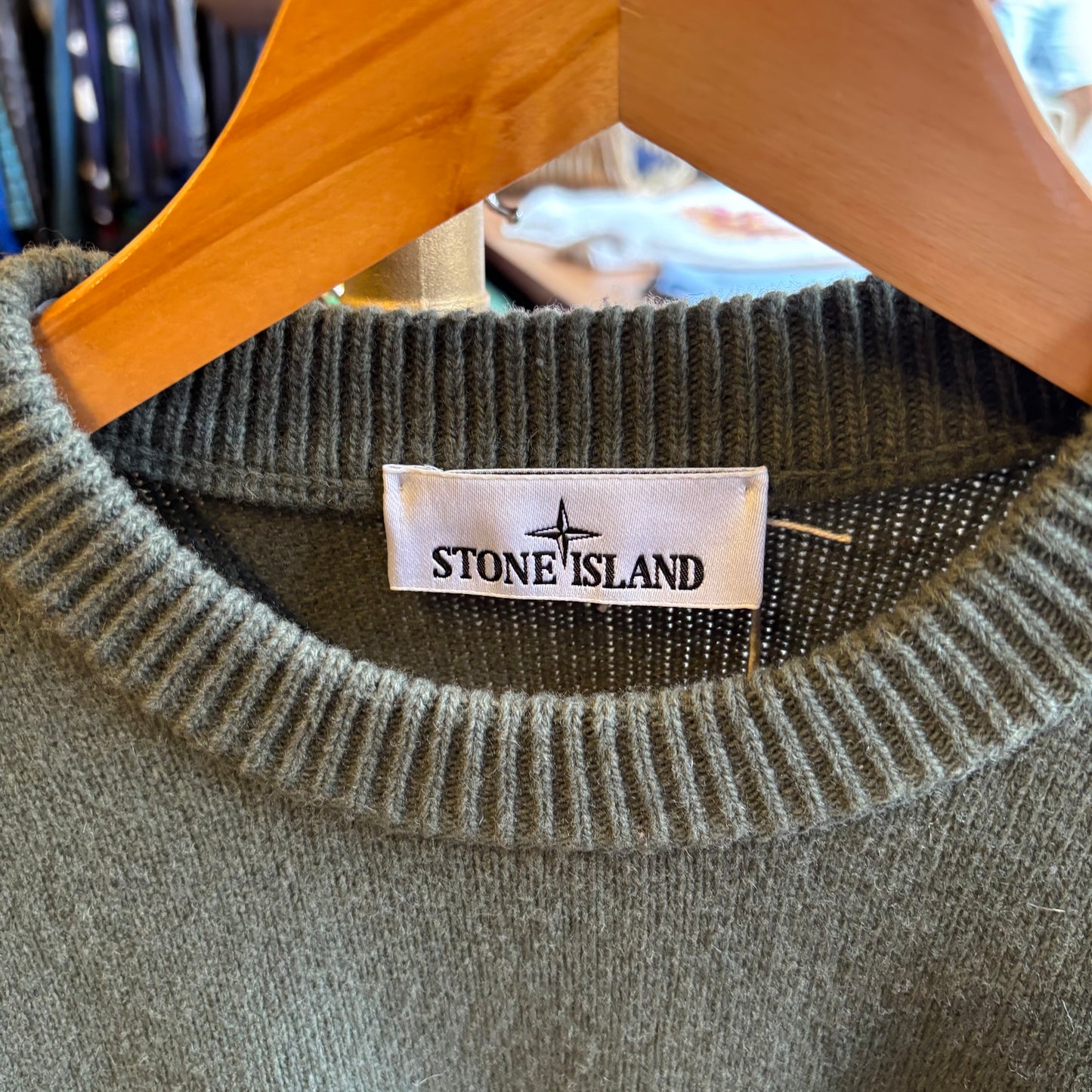 Stone Island Pullover Knit Jumper Green (Small)