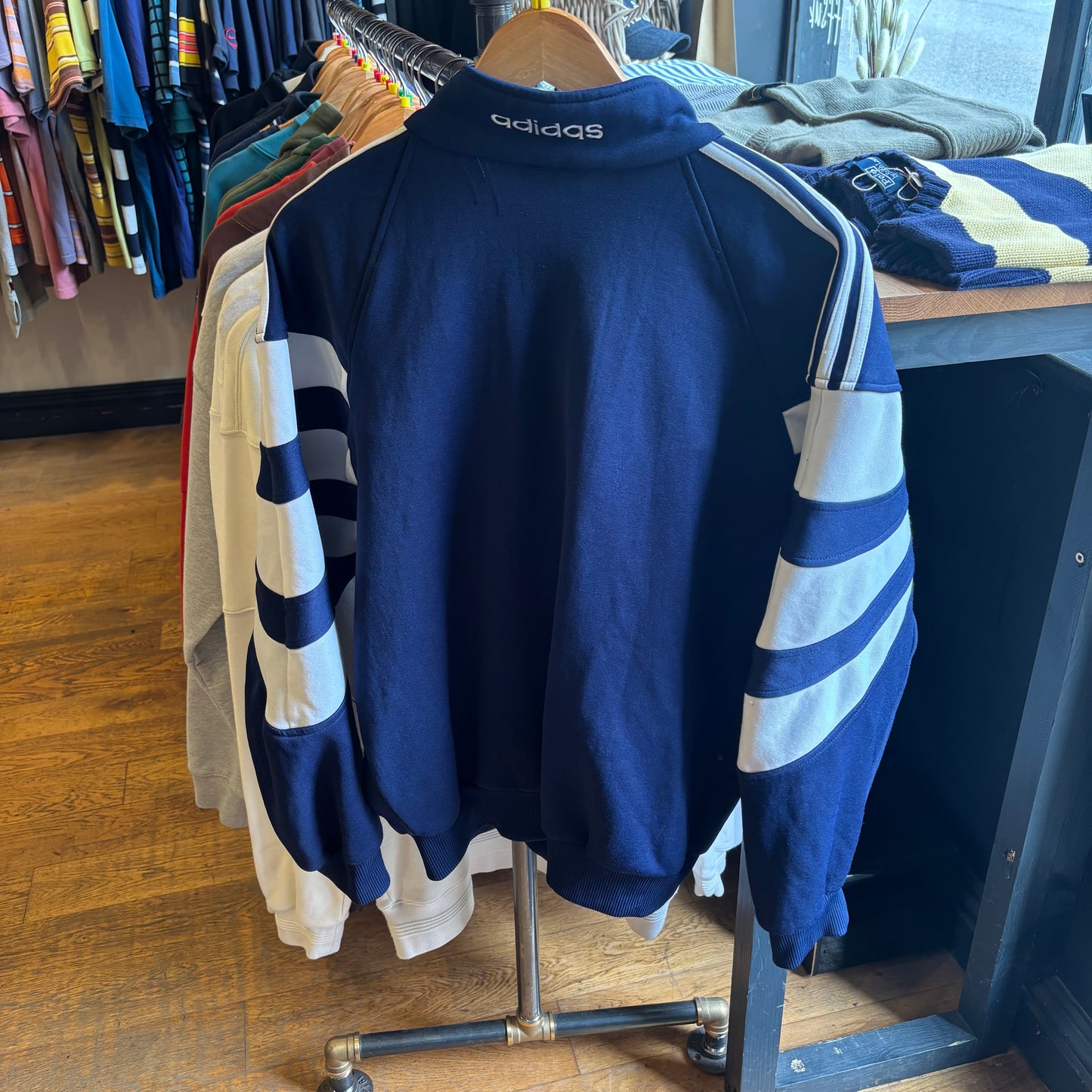 Adidas Zip Up Track Jacket Navy (Medium)