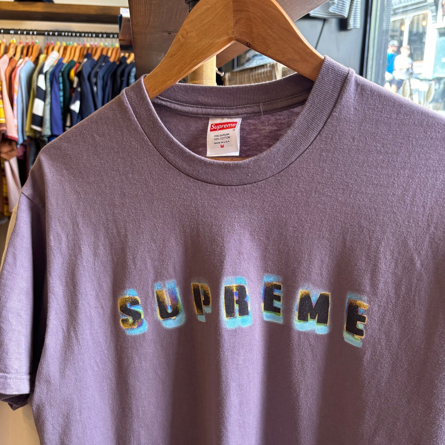 Supreme FW23 Stencil T-Shirt Purple (Medium)