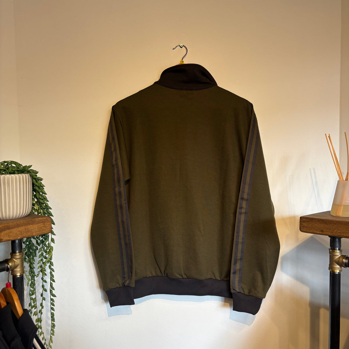 Adidas Zip Up Track Jacket Khaki Green (Medium)