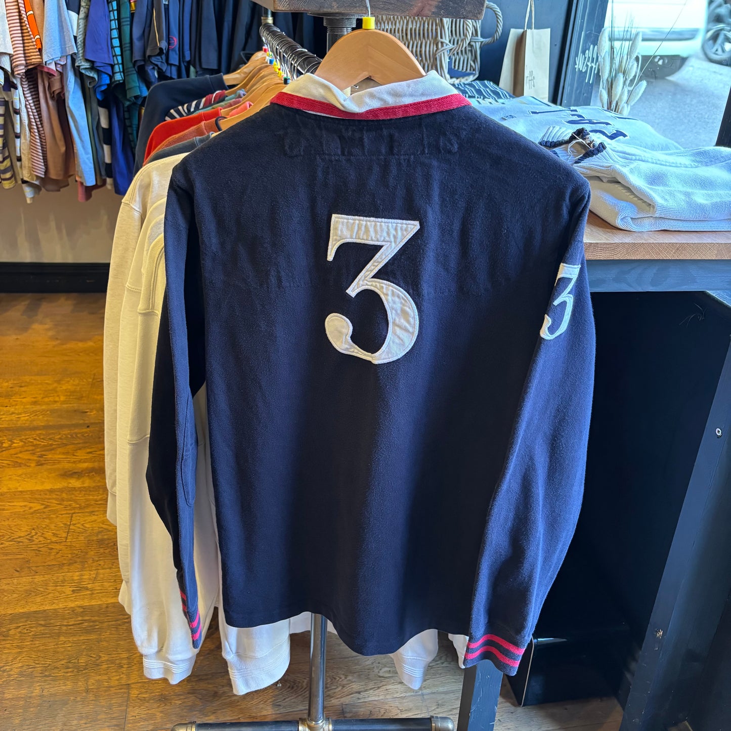 Ralph Lauren Longsleeve Rugby Shirt Navy (Medium)