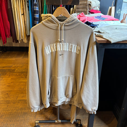 Nike Athletic Spellout Oversized Hoodie Beige (Large)