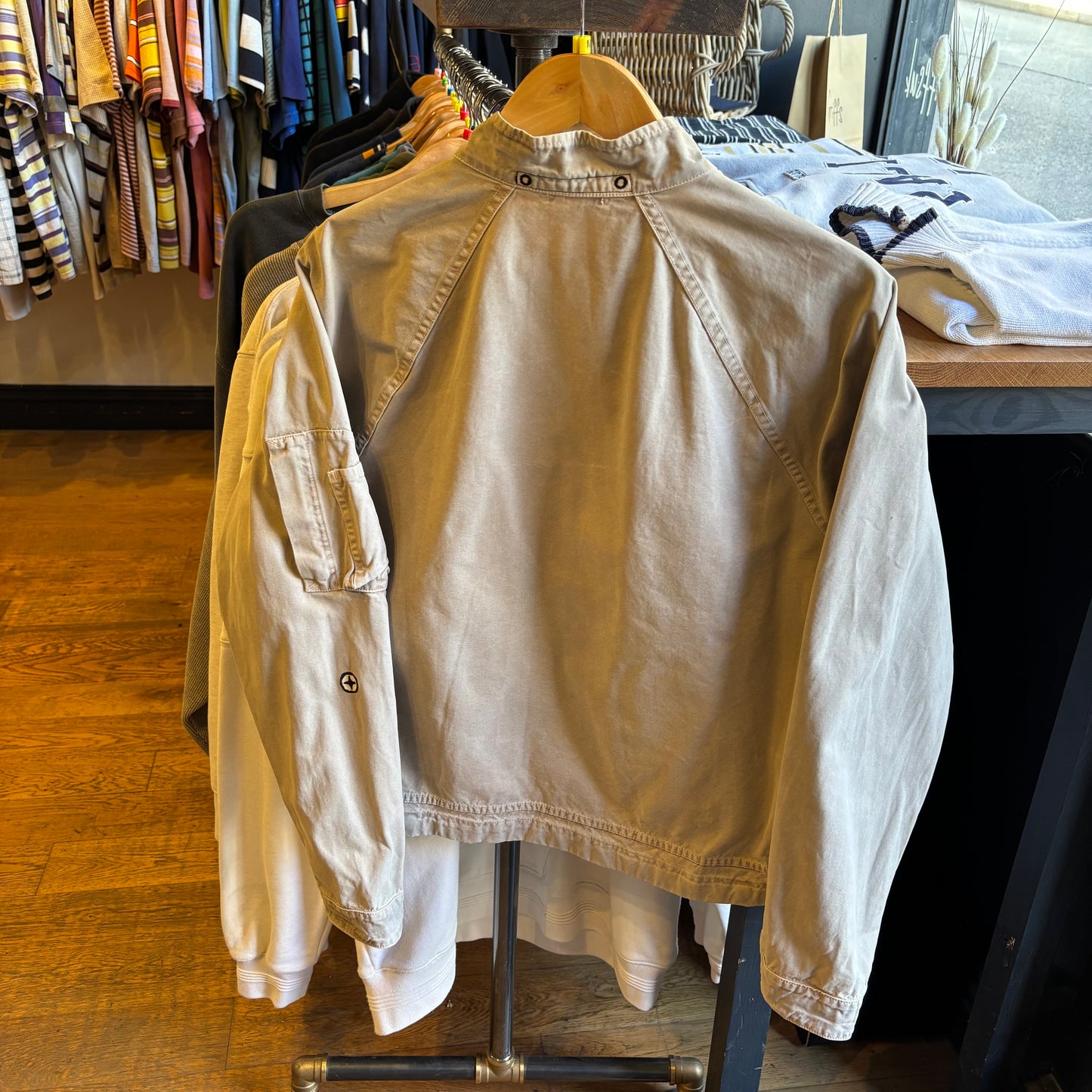 Stone Island Denims S/S 2006 Zip Up Jacket Beige (Medium)