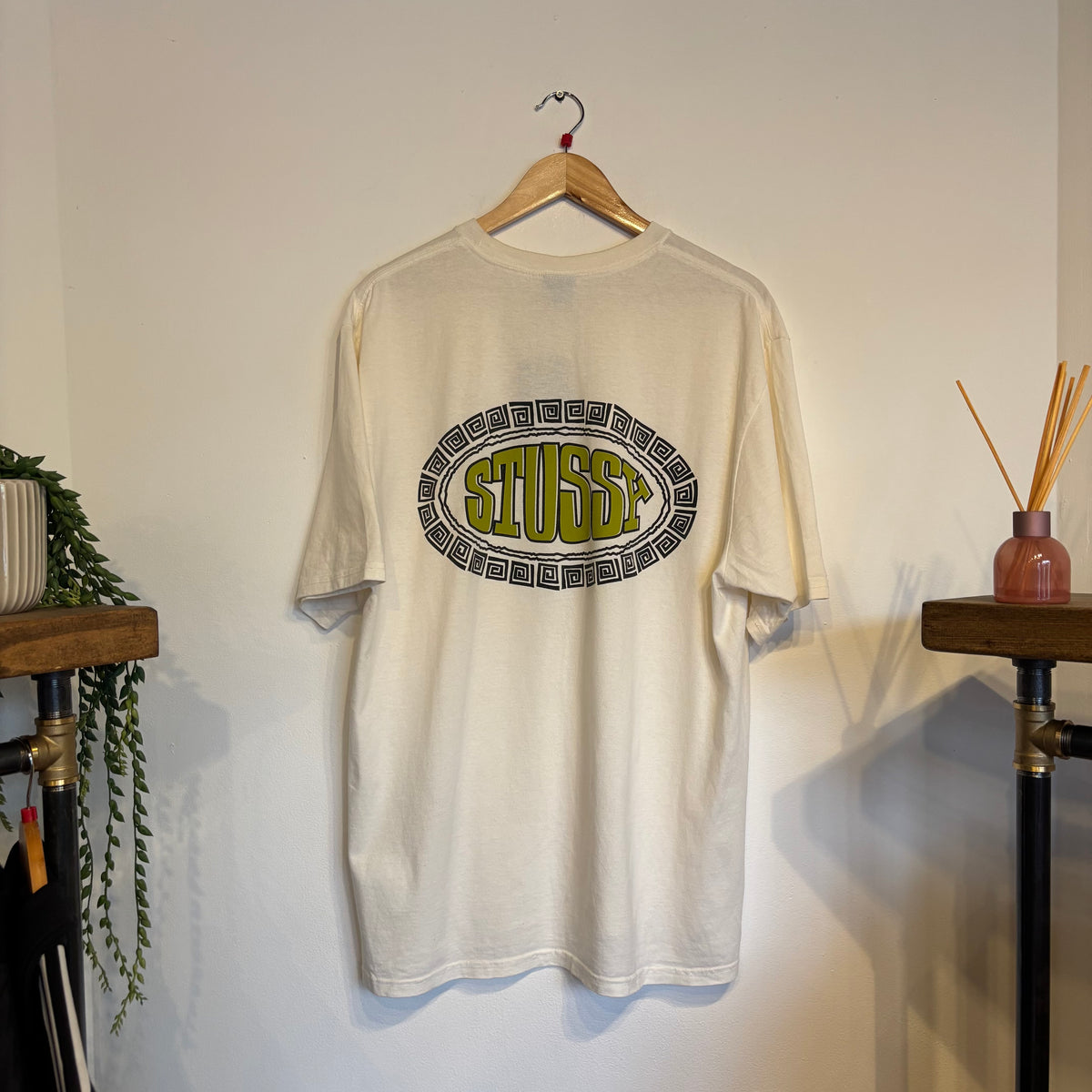 Stussy Oval Tile Pigment Dyed T-Shirt Natural (Large)