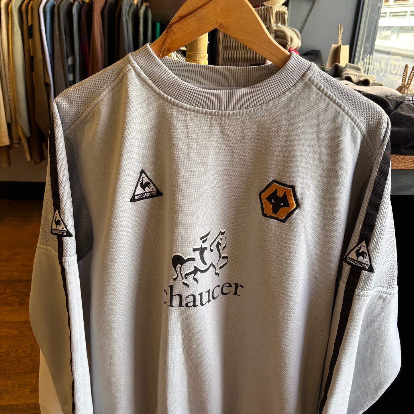 Wolverhampton Wanderers Le Coq Sportif Training Sweatshirt Grey (Medium)