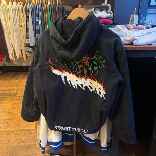 Supreme X Thrasher FW24 Hooded Work Jacket Black (Small)