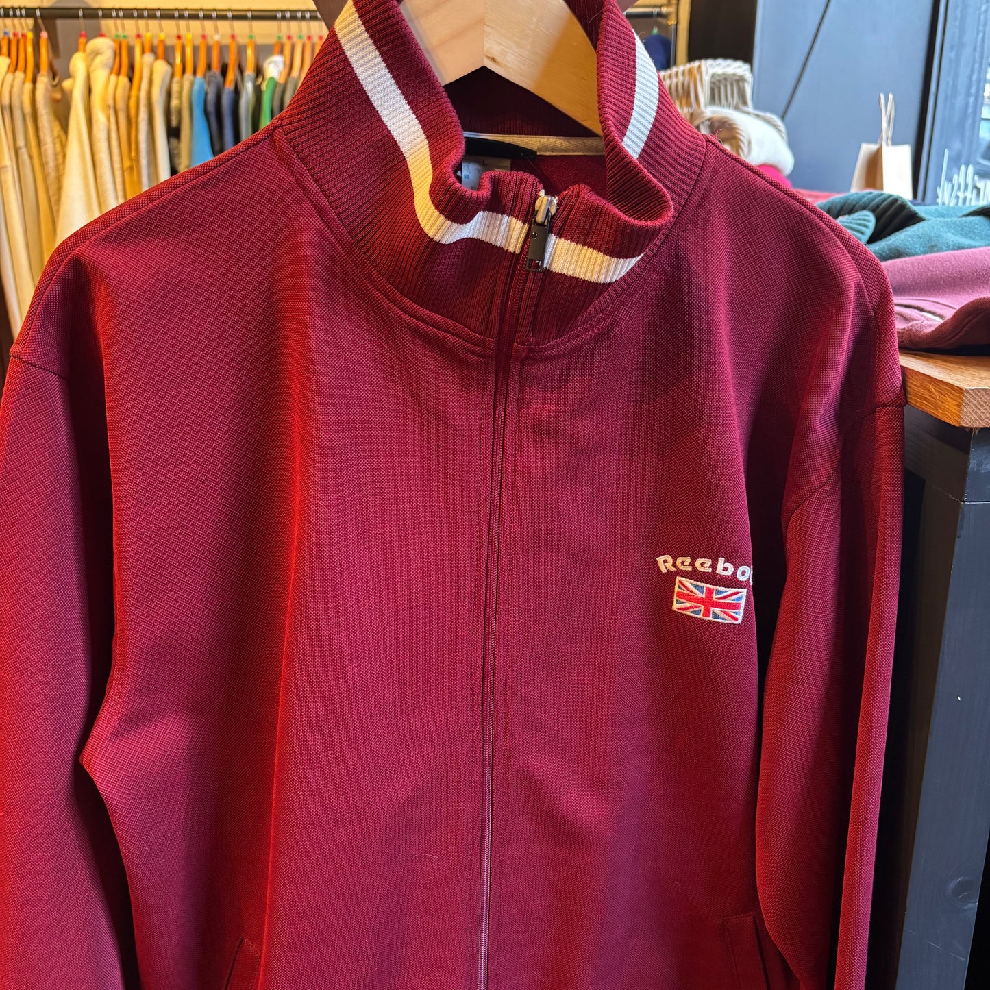 Reebok Classic Zip Up Track Jacket Red (Large)