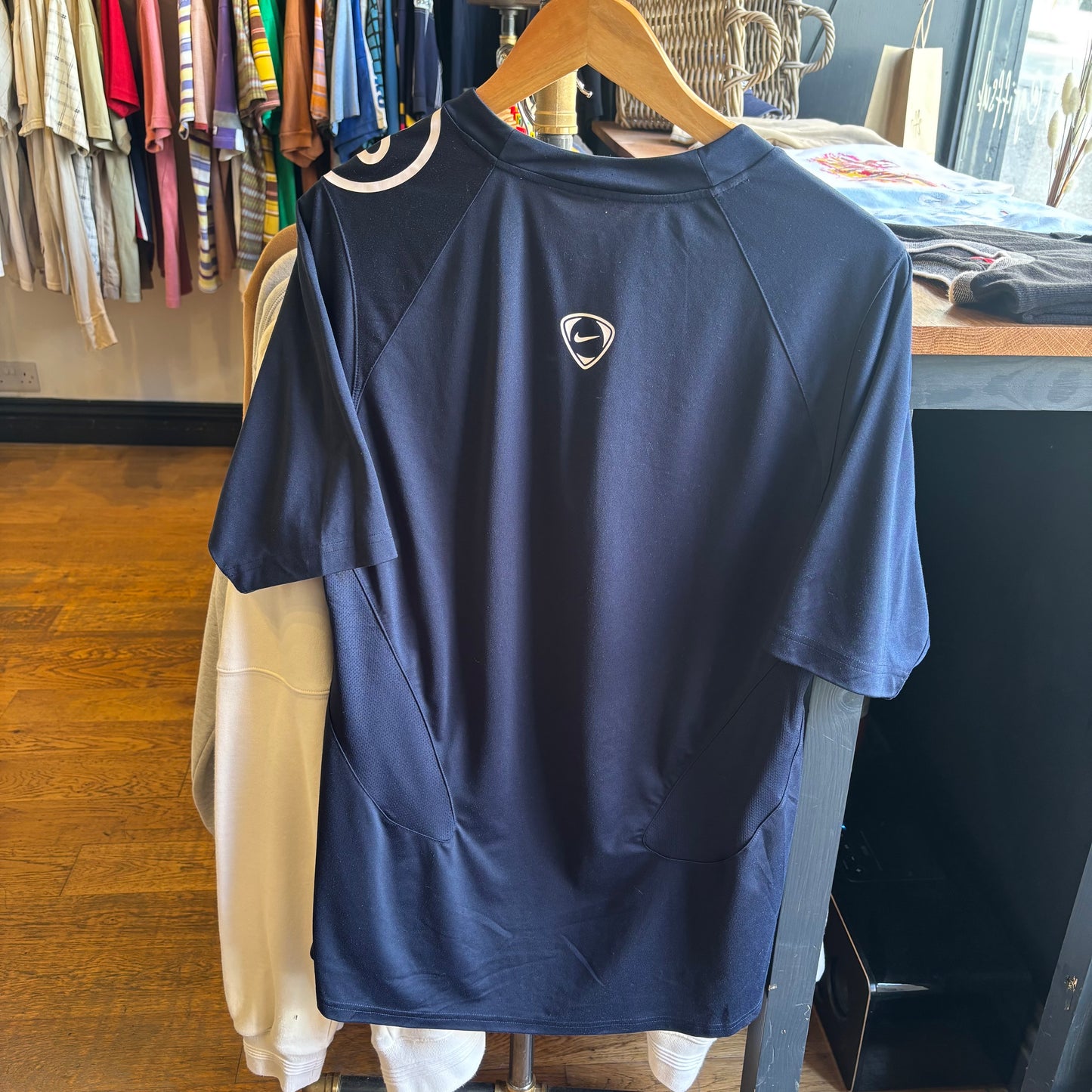 Nike T90 Sports T-Shirt Navy (Large)