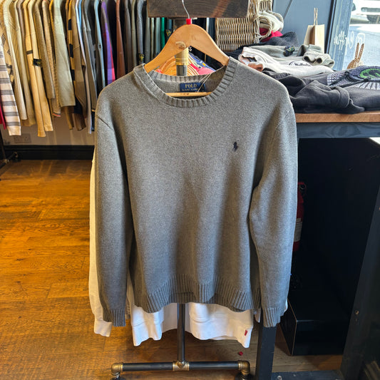 Ralph Lauren Pullover Knit Jumper Grey (Large)