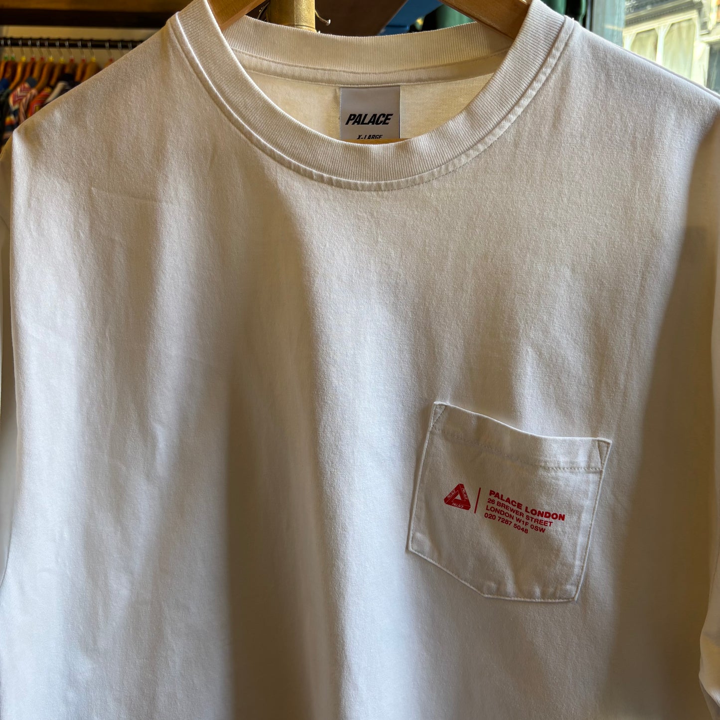 Palace FW25 Shop Locator Pocket T-Shirt White (XL)