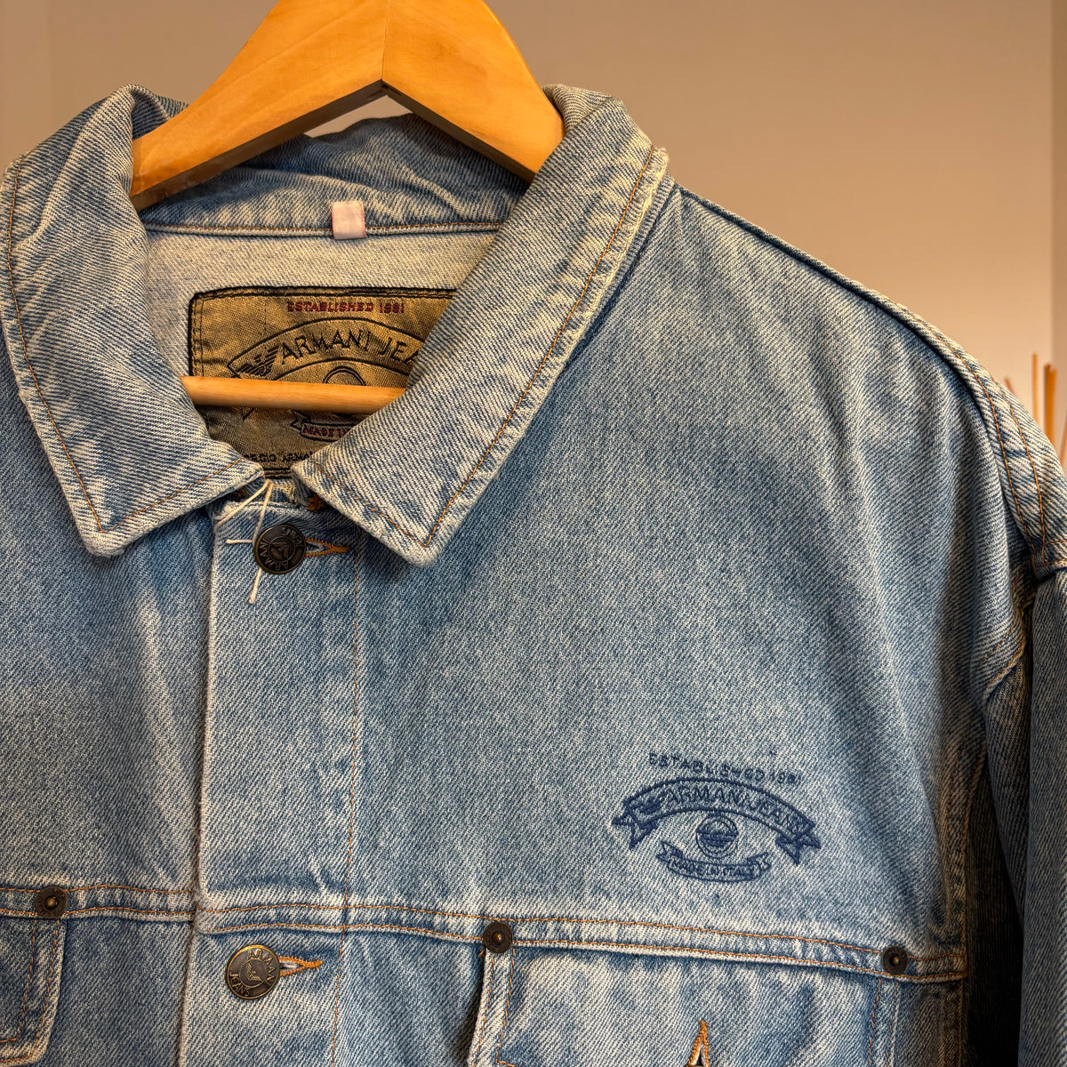 Armani Jeans 90s Button Up Denim Jacket (XL)