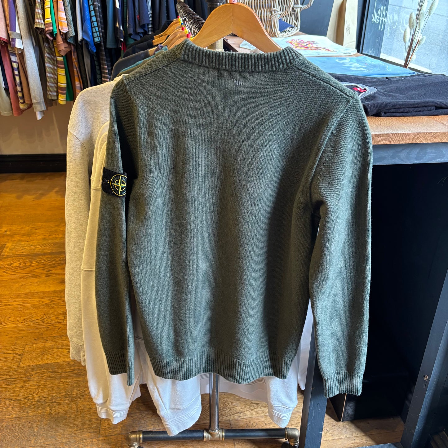 Stone Island Pullover Knit Jumper Green (Small)