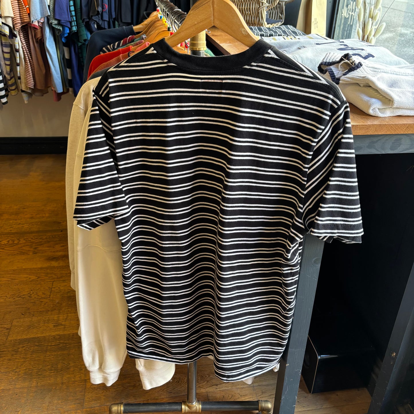 Supreme FW20 Stati Uniti Stripe T-Shirt Black/ White (Large)
