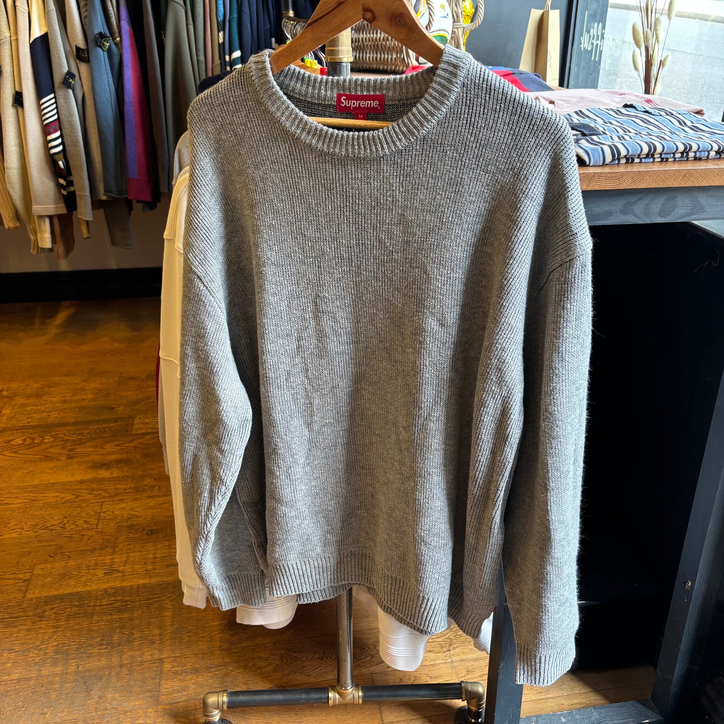 Supreme Thrasher FW24 Pullover Sweater Knit Grey (Large)