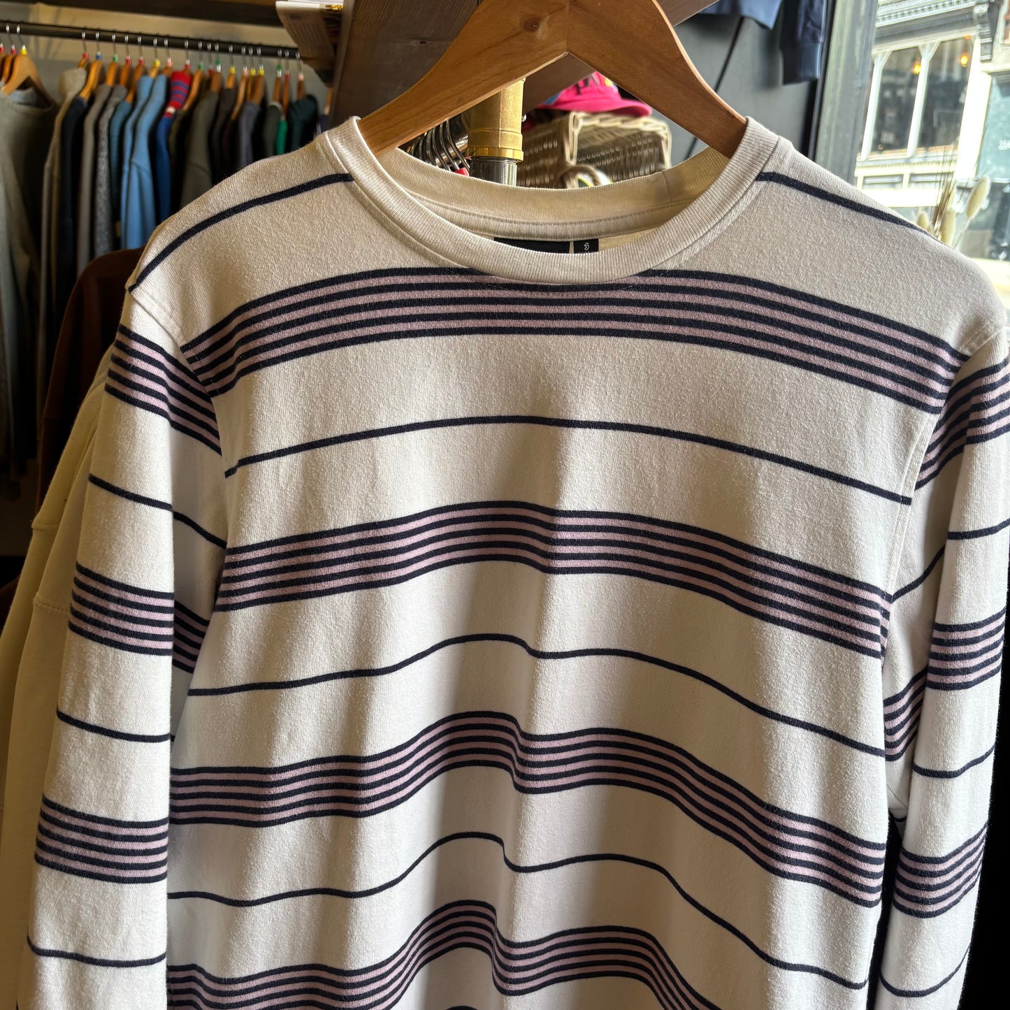 Stussy Asher Longsleeve Stripe T-Shirt White (Small)