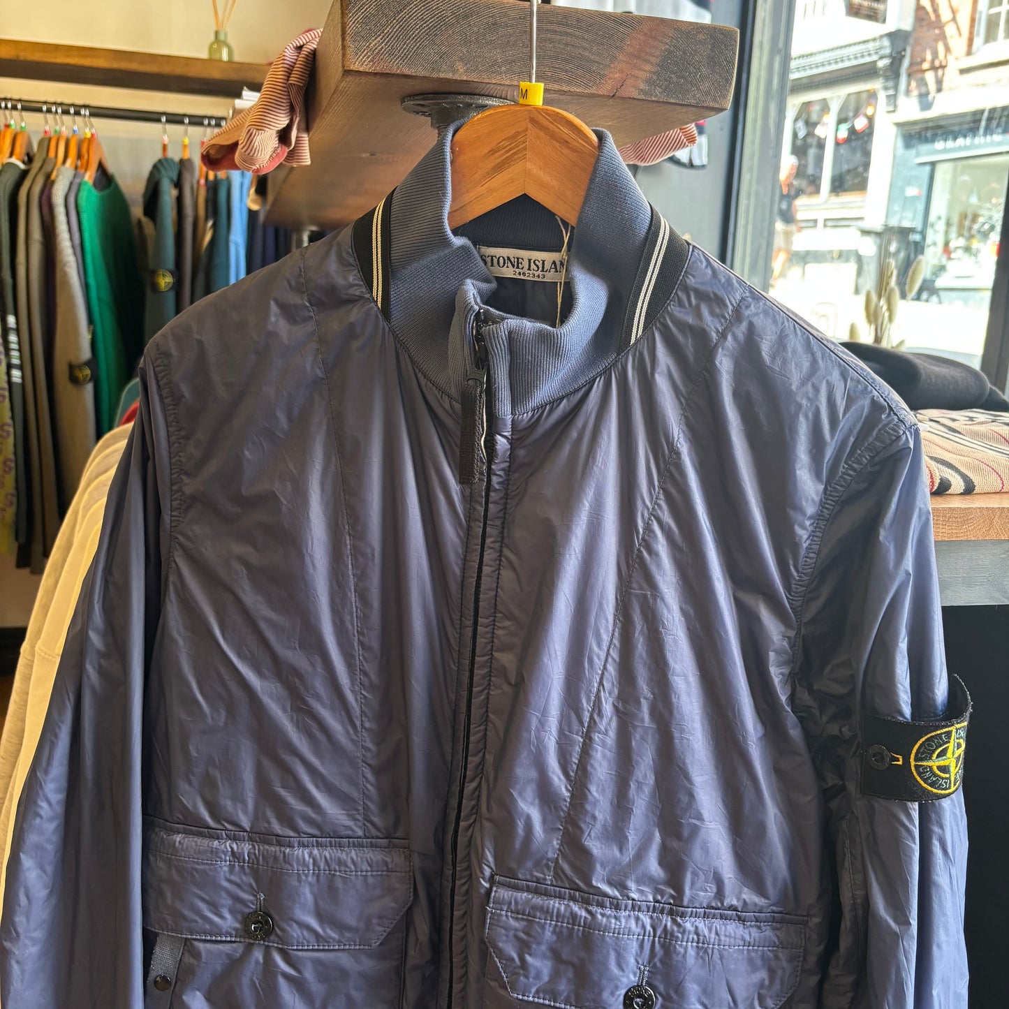Stone Island S/S 2011 Micro Rip Stop Zip Jacket Blue (Medium)