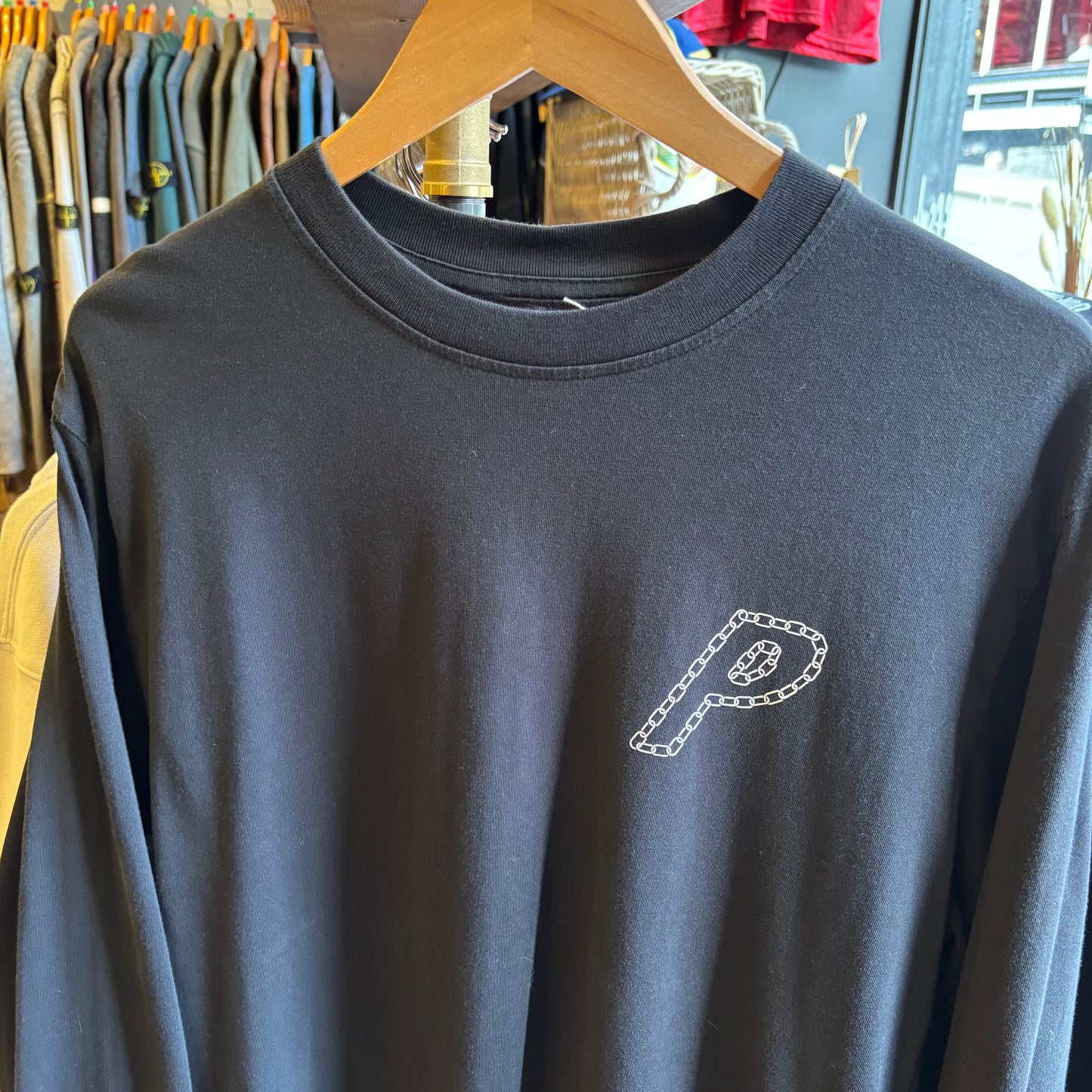 Palace FW18 P Link Longsleeve T-Shirt Black (Medium)