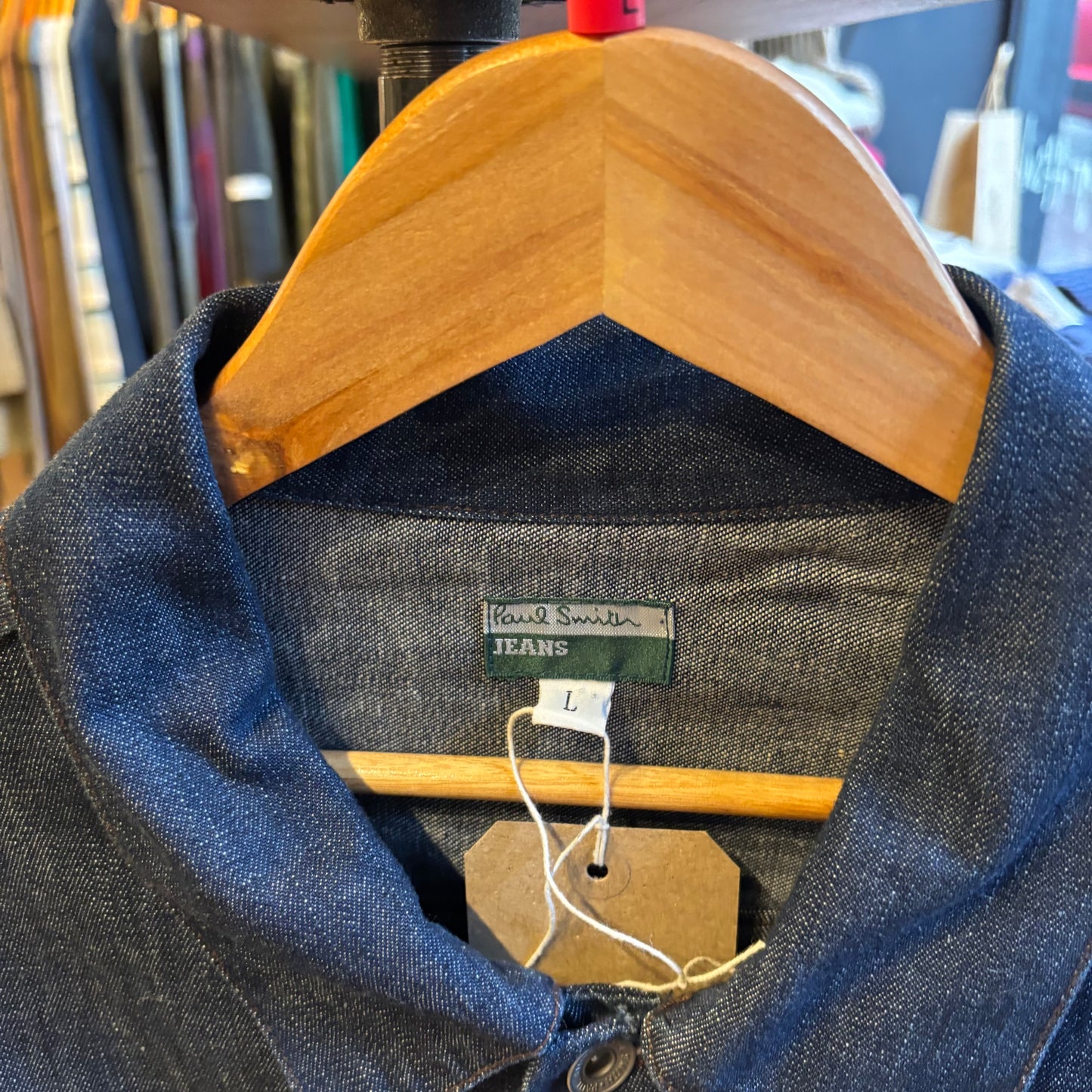 Paul Smith Button Up Denim Jacket Navy (Large)