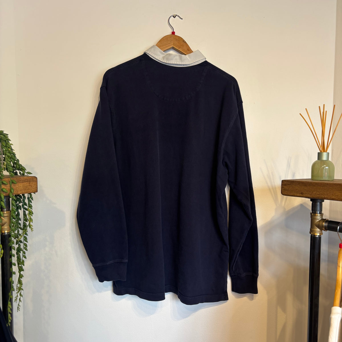 Ralph Lauren Rugby Longsleeve Polo Shirt Navy (Large)