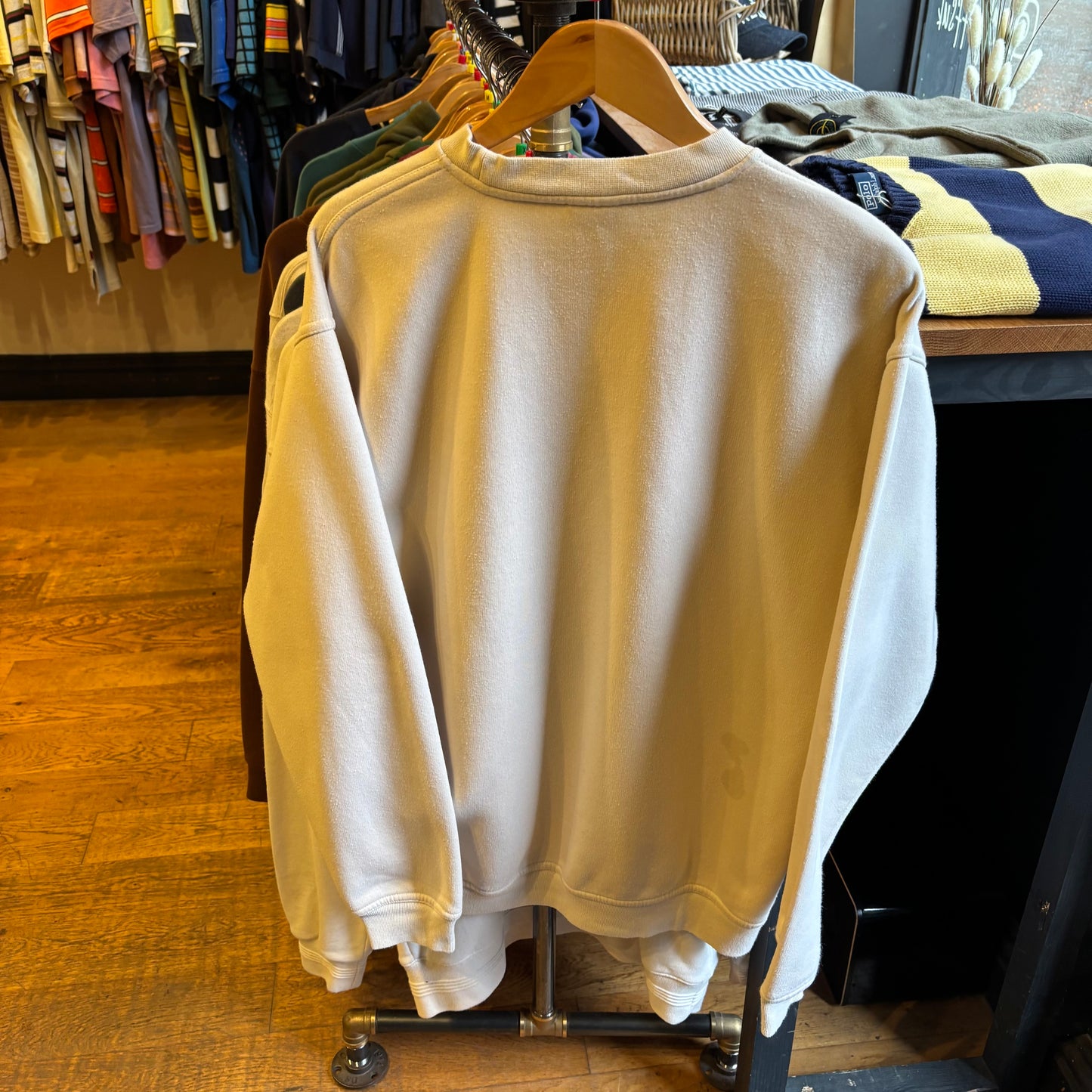 Adidas Spellout Oversized Sweatshirt Cream (Large)