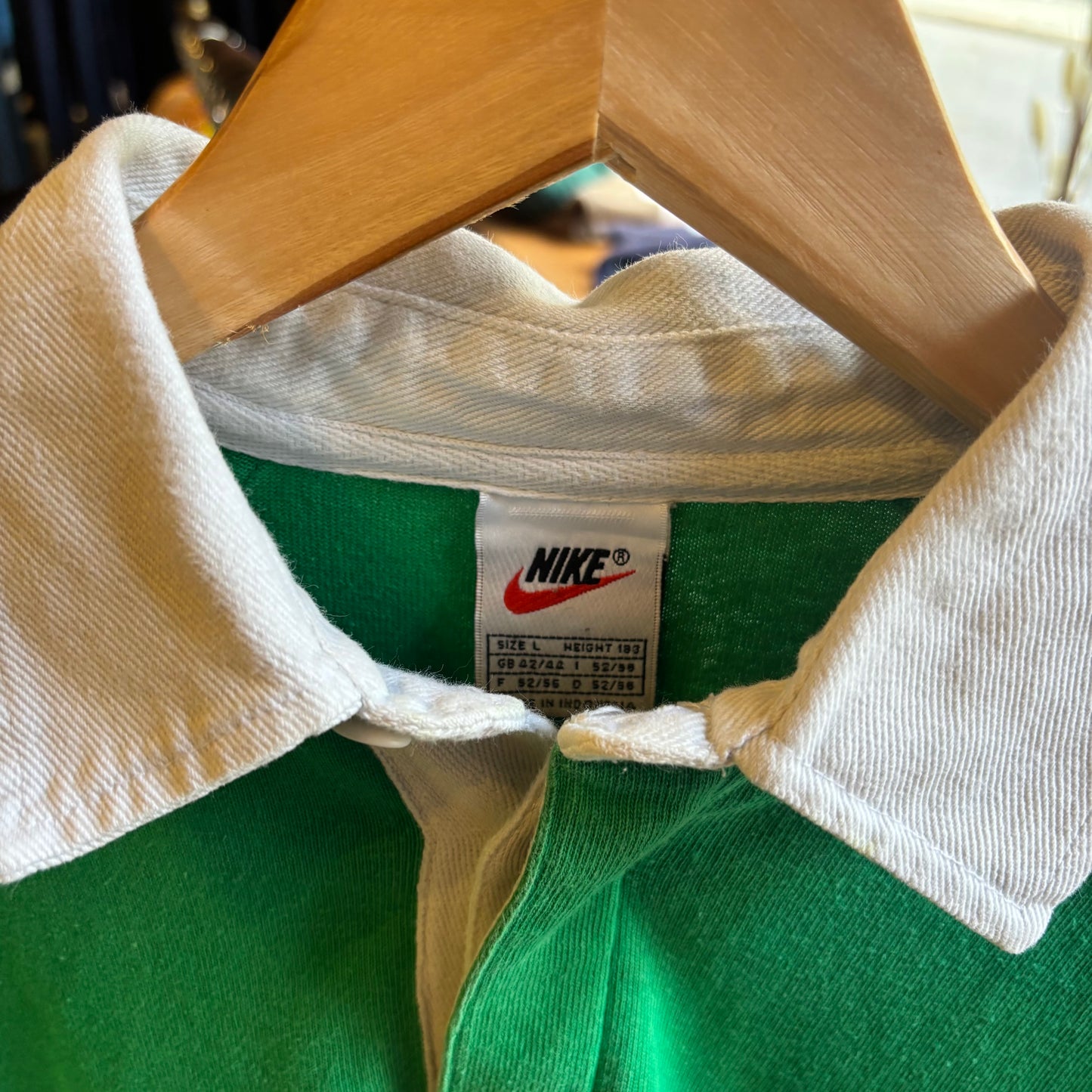 Ireland Nike 1998/99 Longsleeve Rugby Polo Shirt Green (Large)