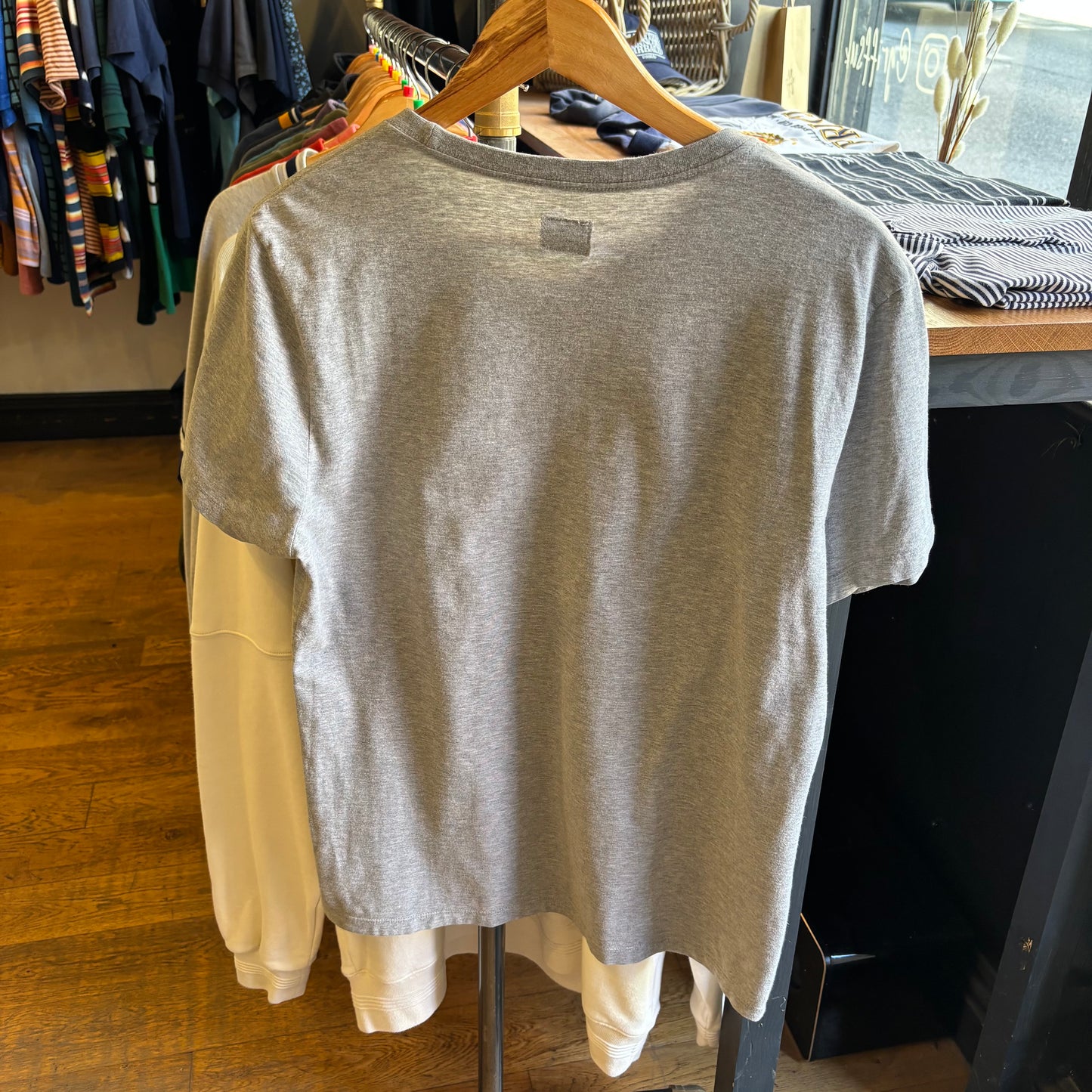 CP Company Rubber Spellout T-Shirt Grey (Large)