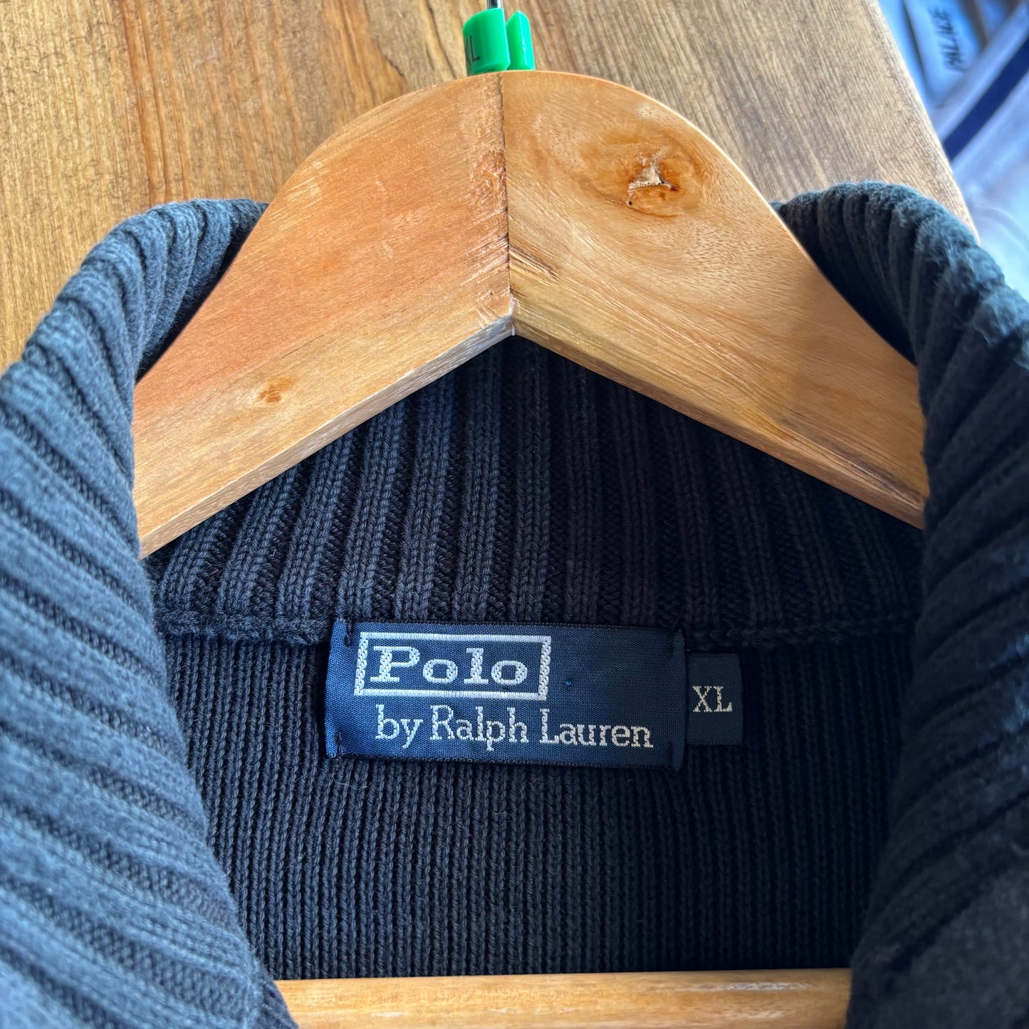Ralph Lauren Full Zip Knit Jumper Black (XL)