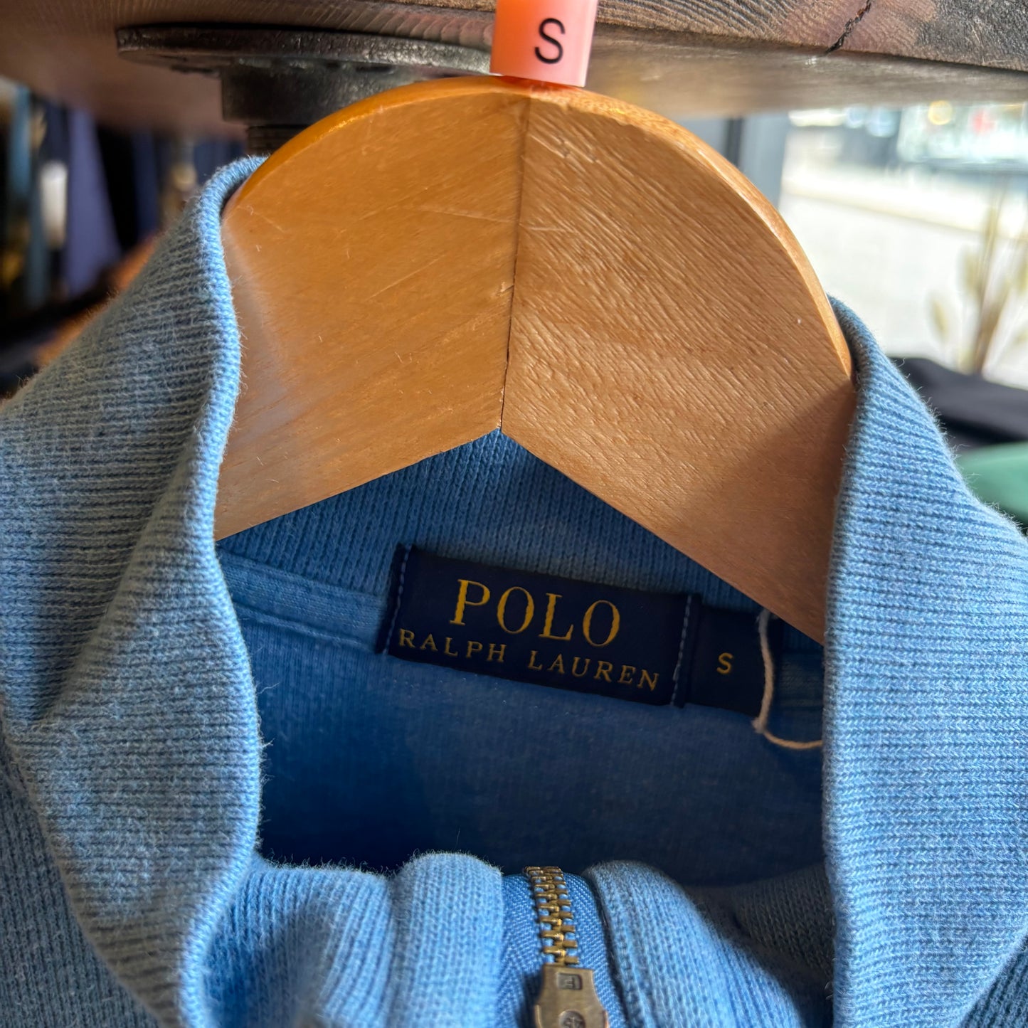 Ralph Lauren Quarter Zip Jumper Blue (Small)